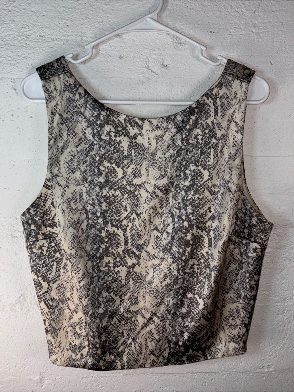 Abercrombie & Fitch Neutral Snake-Print Shoulder Bag
